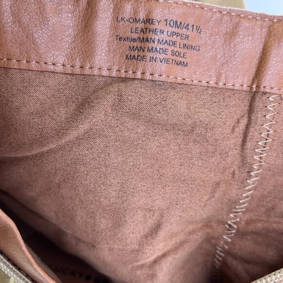 Lucky Brand Omarey Platform Boot Women's Size 10 in Tan Block Heel Inside Zip - Picture 14 of 16